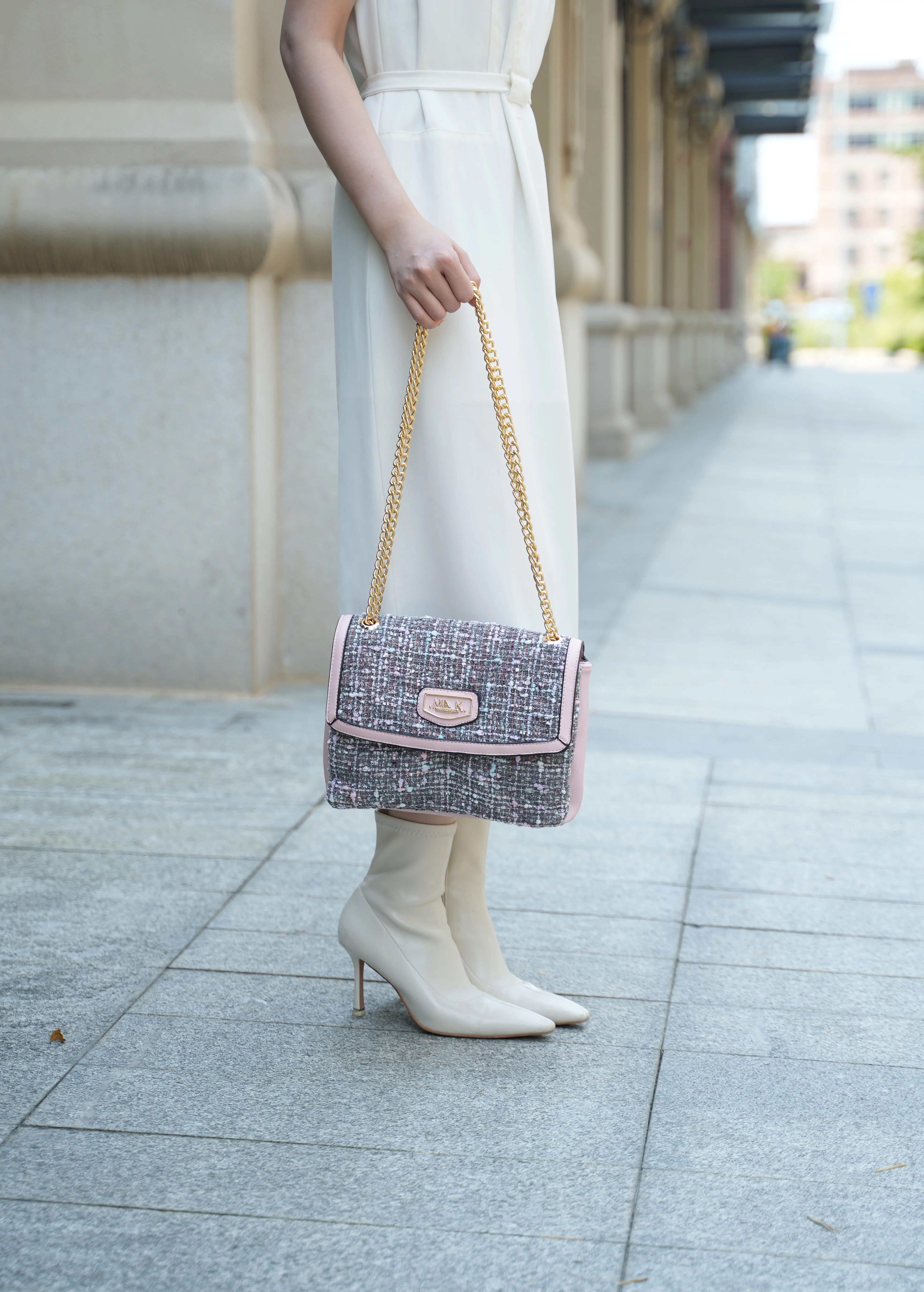 MKF Collection Mackenzie Tweed Womens Shoulder Bag by Mia K