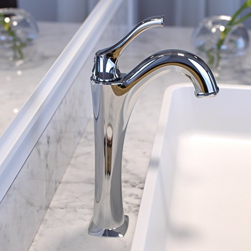 KRAUS KVF-1200BG Arlo™ Brushed Gold Tall Vessel Bathroom Faucet with Pop-Up Drain