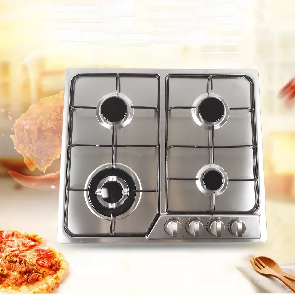 TOOL1SHOoo 5 Burners Built in Gas Cooktop Stainless Steel Stove NG/LPG Gas Hob Cooktop