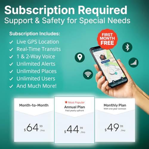AngelSense Personal GPS Tracker for Kids, Teen, Autism, Special Needs, Elderly, Dementia - 2-Way Auto-Answer Speakerphone & SOS Button - School Bus Tracking - Subscription Required