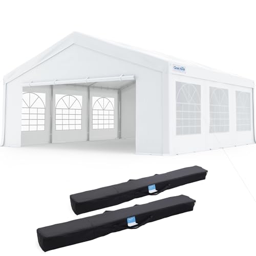 Quictent 20x20 Party Tent Heavy Duty Outdoor Canopy Tent Carport Wedding Event Shelter BBQ Wedding Tents for Parties with Storage Bags(Mesh)