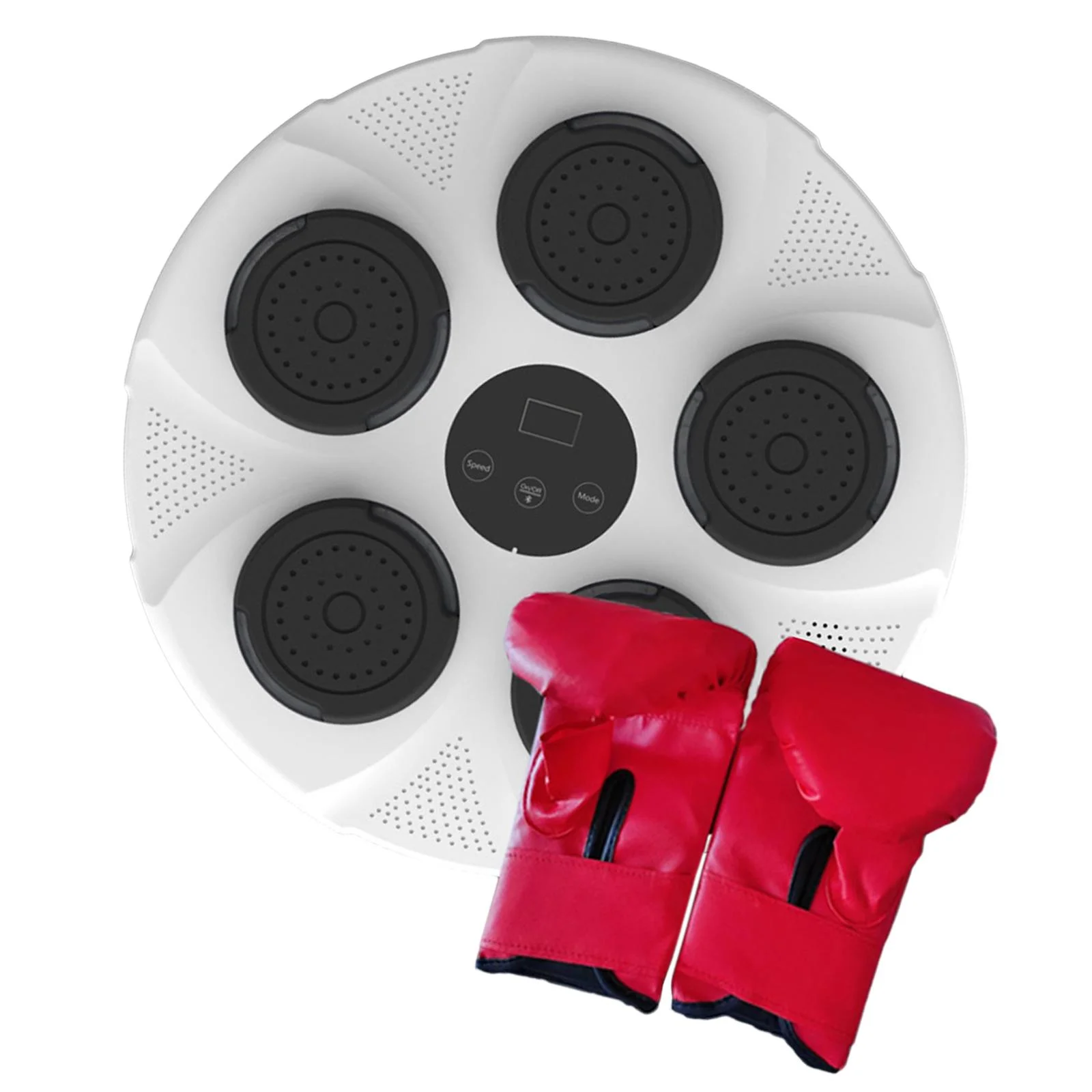 Music Boxing Machine Electronic Music Boxing Wall Target RGB Light Equipment Boxing Trainer for Kickboxing Strength Training White