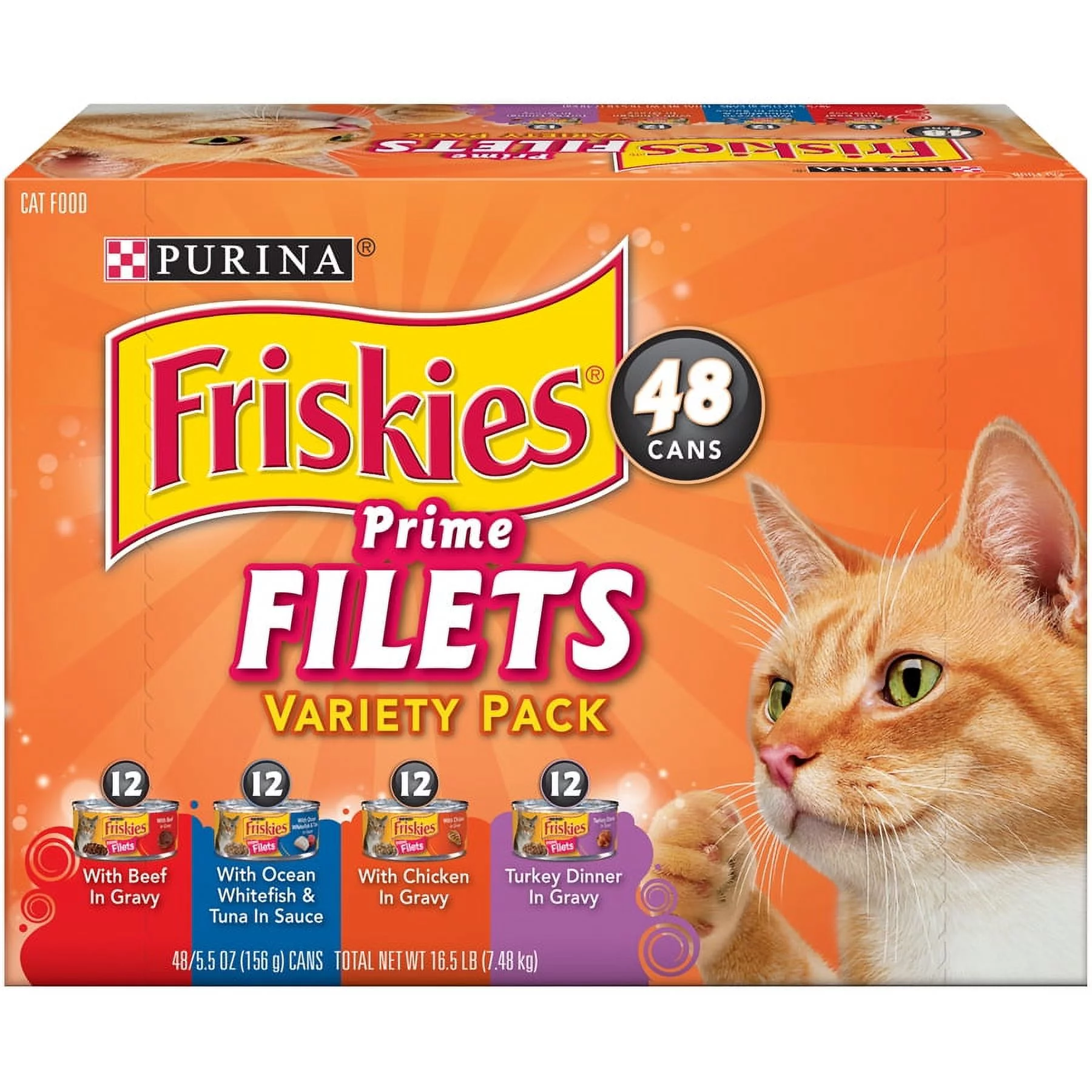Purina Friskies Prime Filets Adult Wet Cat Food Variety Pack - (1) 16.5 lb. s