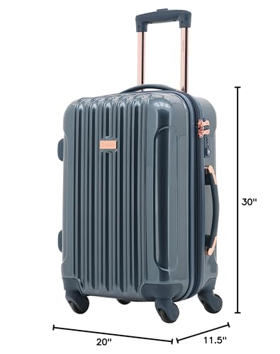 kensie Women's Alma Hardside Spinner Luggage, Expandable, Japanese Carmine Red, Carry-On 20-Inch