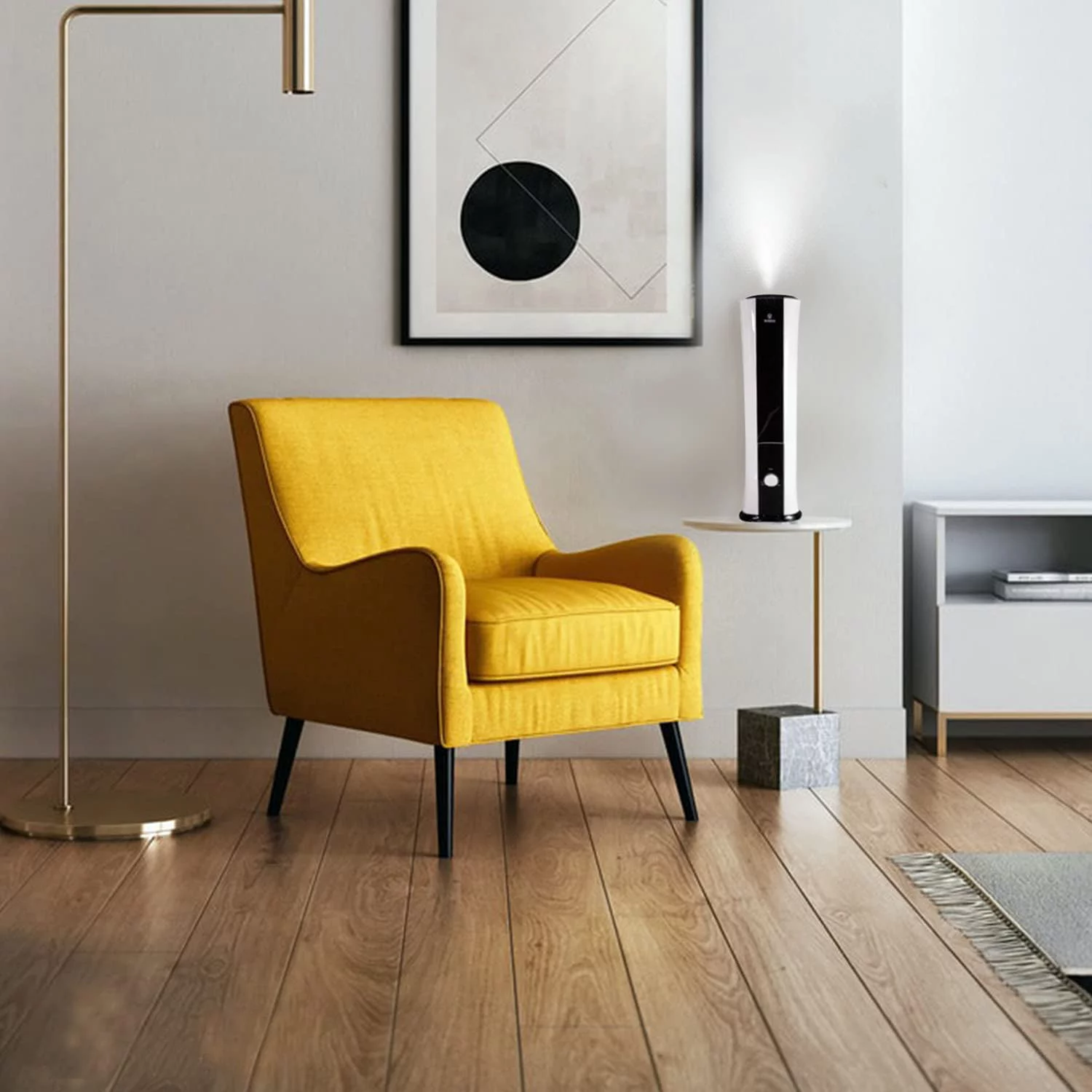 Westinghouse 28-inch Cool Mist Ultrasonic Tower Humidifier, 6L Top Fill Air Humidifier and Essential Oil Diffuser, Adjustable Mist Volume for Large Bedrooms