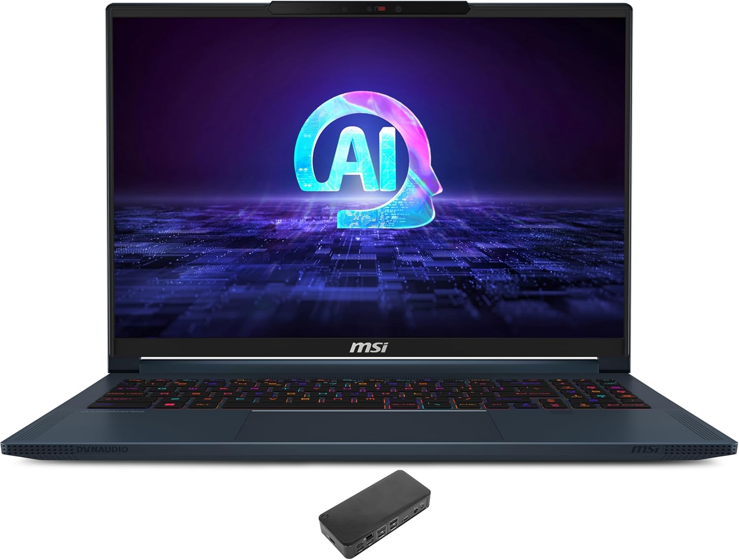 MSI Stealth 16 AI Studio Gaming Laptop (Intel Ultra 9-185H 16-Core, 64GB DDR5 5600MHz RAM, 8TB PCIe SSD, GeForce RTX 4070, 16.0