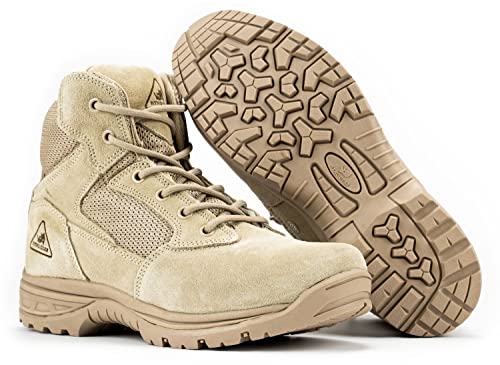 RYNO GEAR Tactical Combat Military Boots with CoolMax Lining, Contrast Stitching and Slip Resistant Sole