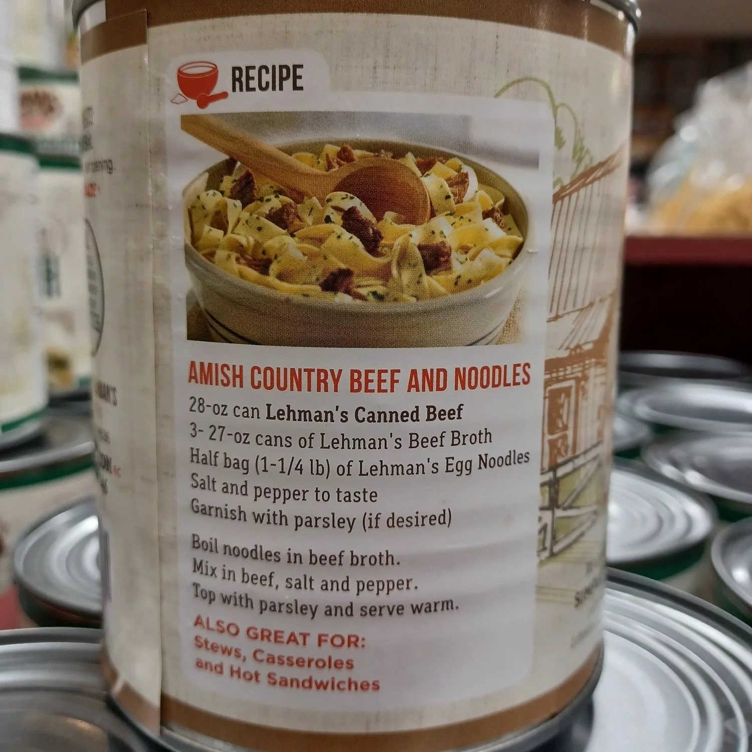 Lehman's All Natural USA Made Ready to Eat Canned Beef Meat, 14.5 oz each, Pack of 3