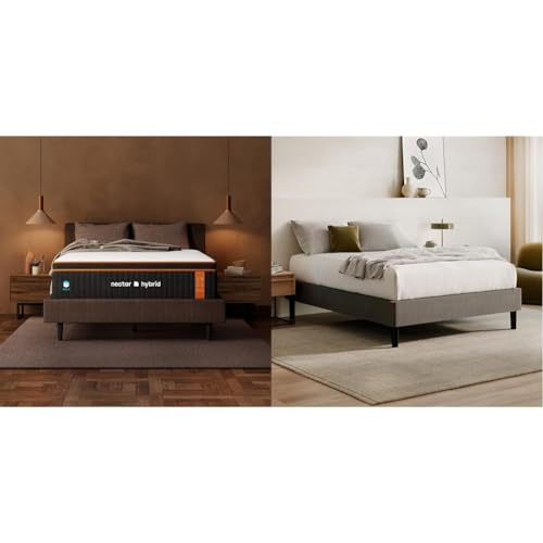 Nectar Hybrid Full Mattress 12 Inch - Medium Firm Gel Memory Foam - Steel Springs - Cooling Technology - 365-Night Trial - Forever Warranty