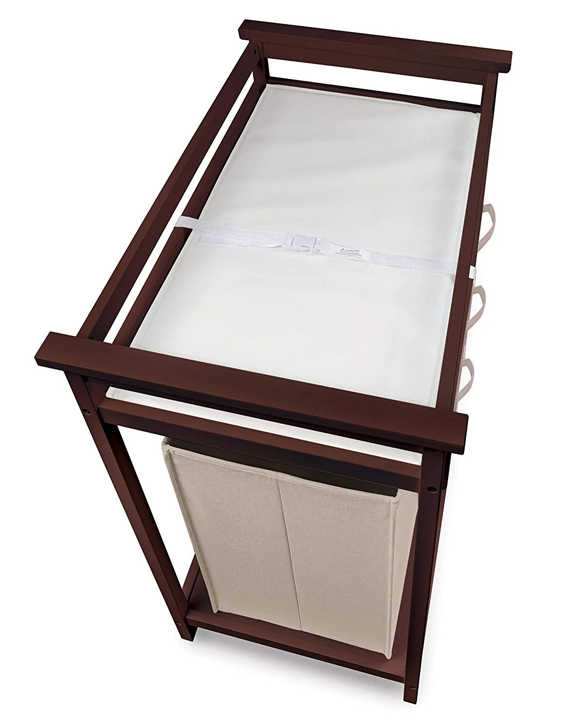 Badger Basket Modern Changing Table with Three Baskets & Hamper-Finish:Cherry