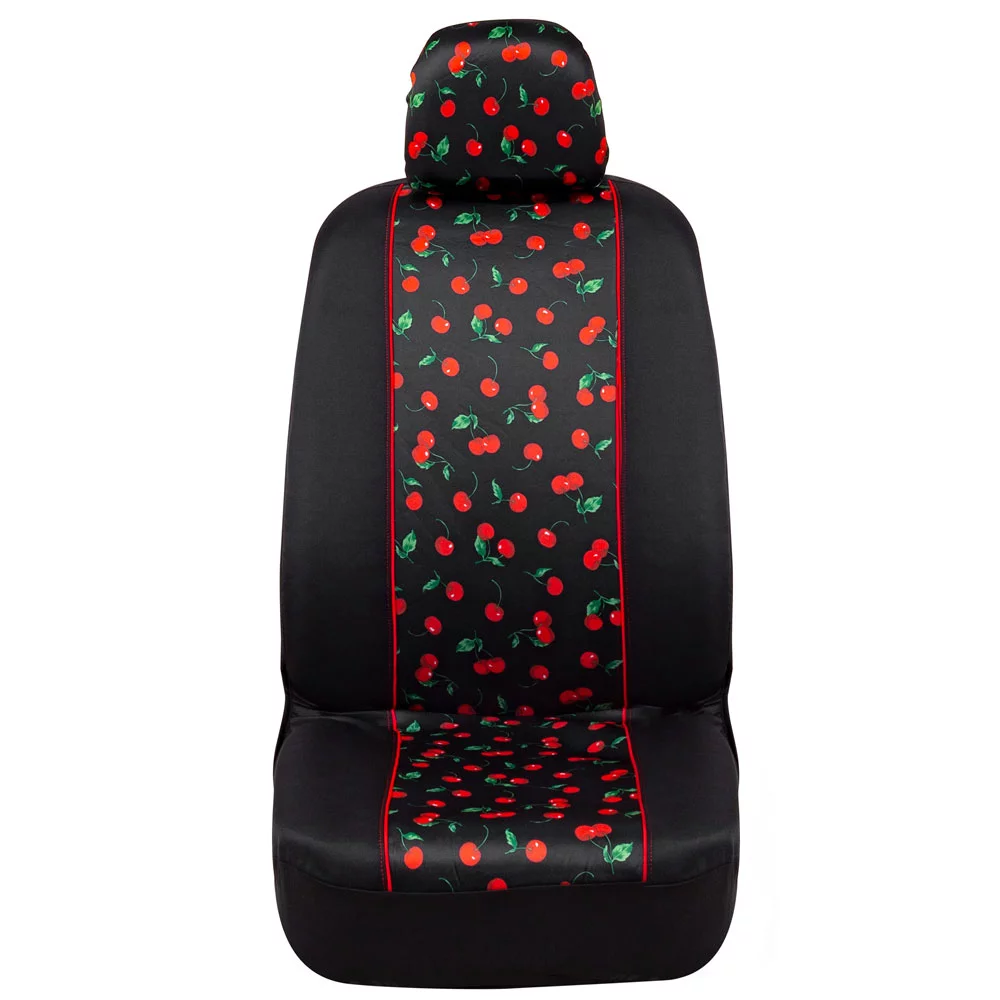 BDK Cheeky Cherry Theme Car Seat Covers - Universal Fit Car Seat Covers for All Vehicle - 2 Sets