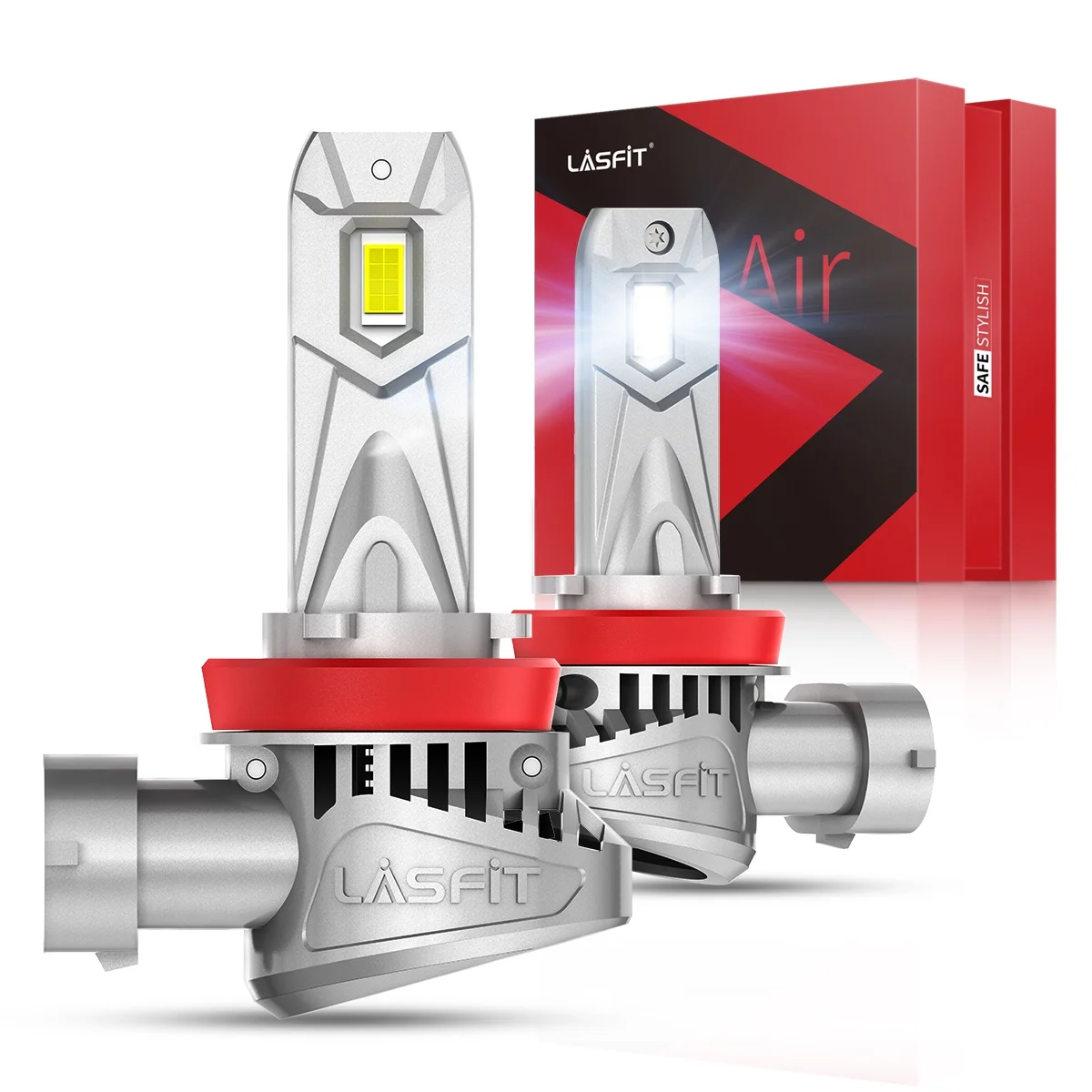 Lasfit H11 H8 H9 LED Bulbs 60W 6000LM 6000K | LCair Series, All-in-One Design