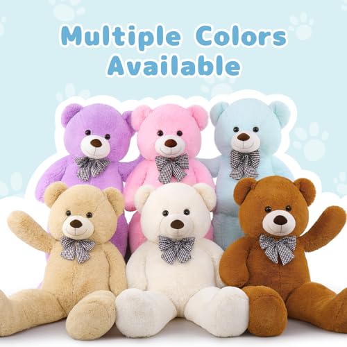 MaoGoLan Giant Teddy Bear Plush, Life Size Large Teddy Bear Stuffed Animal 5 Feet,Soft and Fluffy Big Teddy Bear Gift for Baby Shower,Christmas,Valentines Day