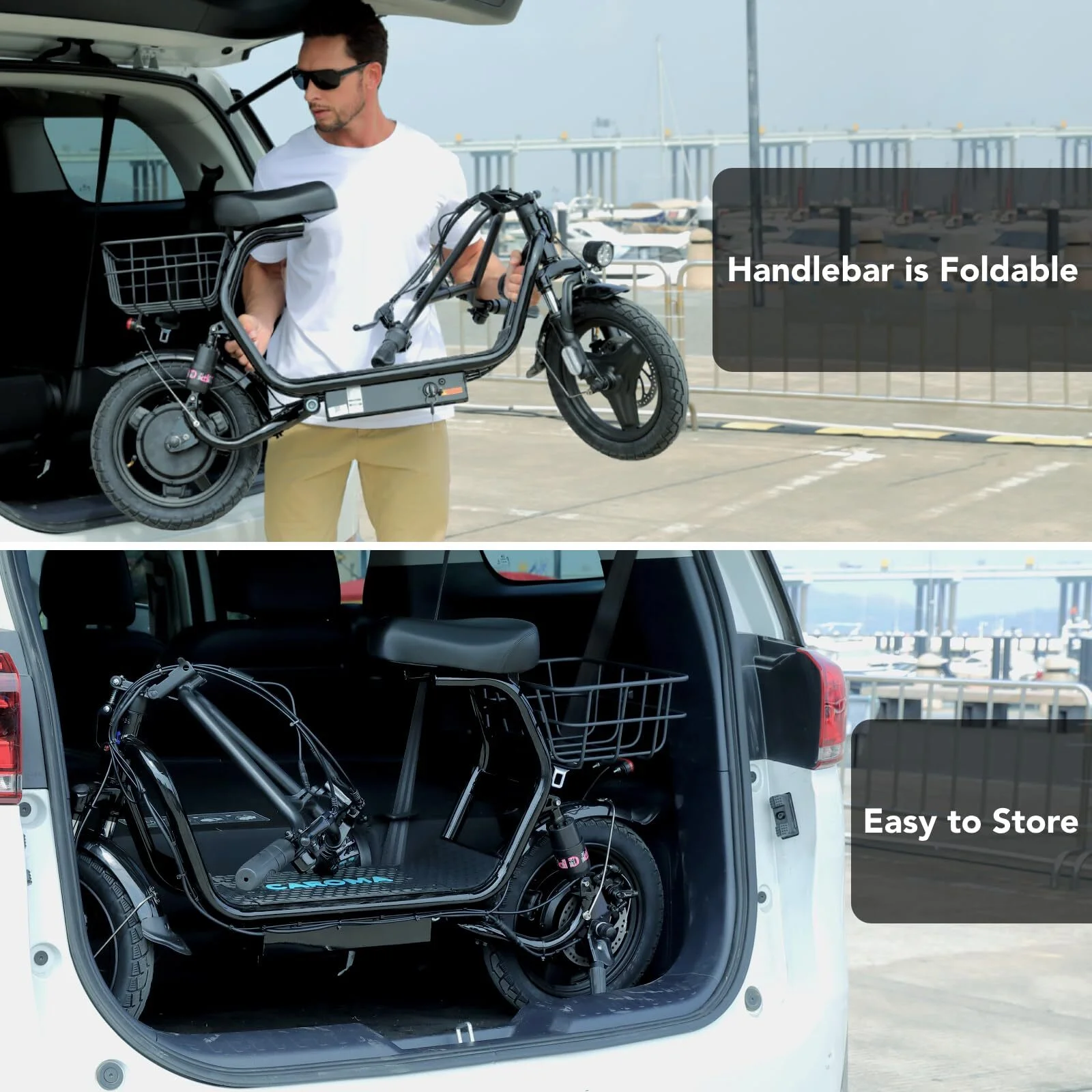 Caroma Peak 500W Adults Electric Scooter with Seat, 14