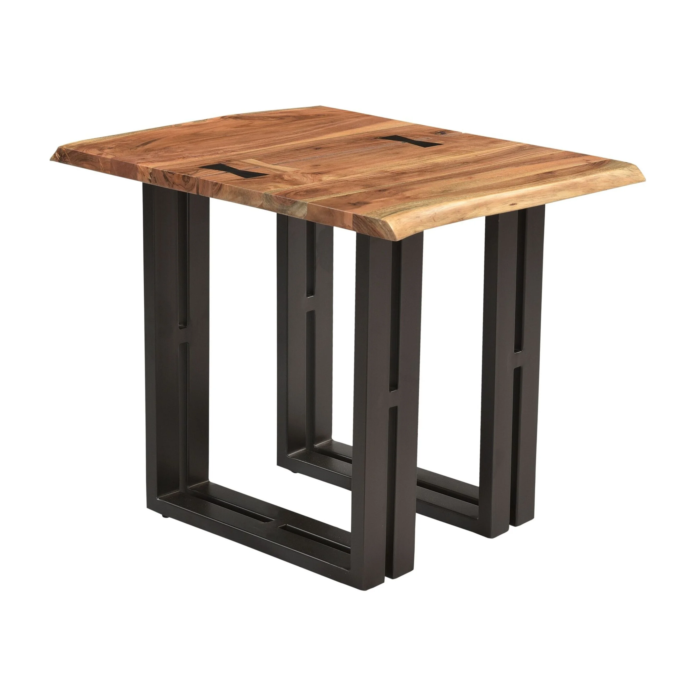 Complete Acacia & Steel End Table