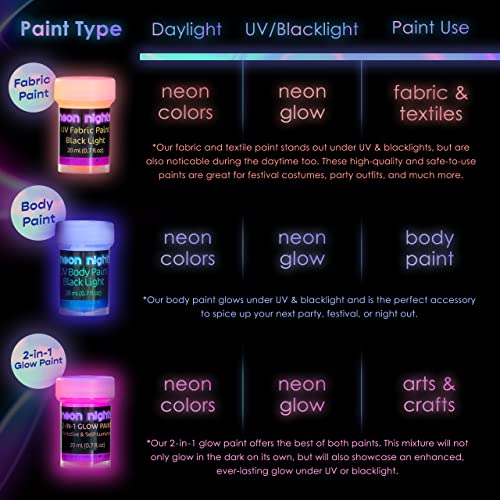 neon nights Glow in the Dark Paint