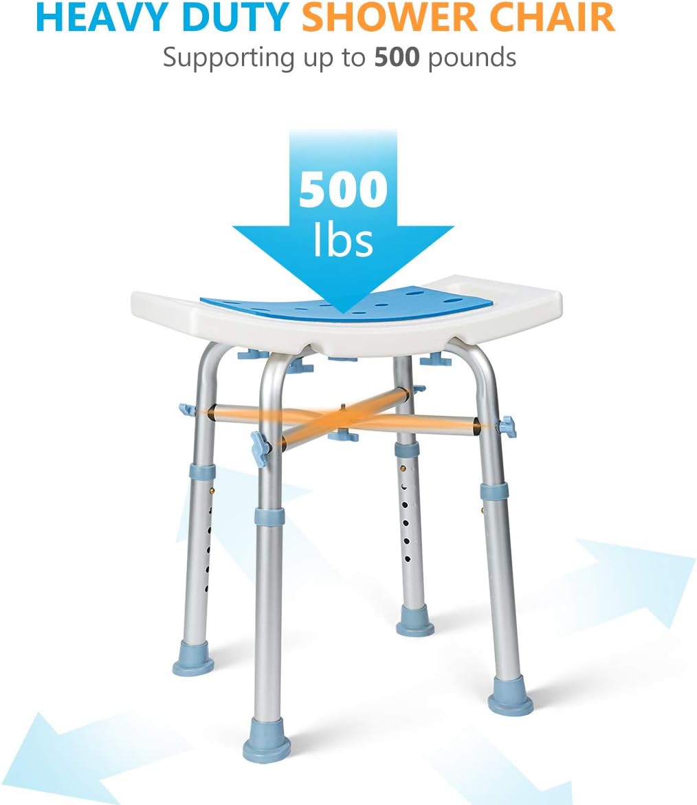 OasisSpace Upright Walker with 12” Pneumatic Wheel and Padded Bath Seat with 6 Height Adjustable Tube