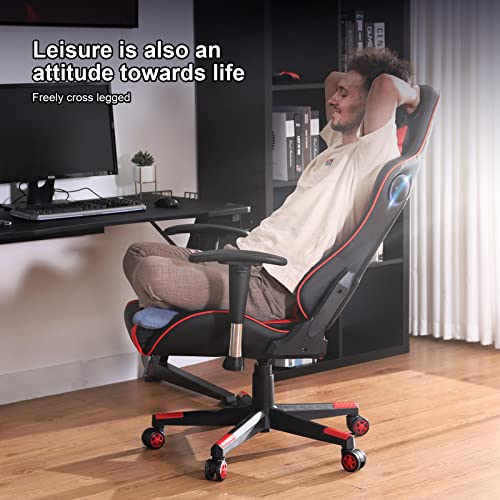 GTRACING Gaming Chair with Speakers Bluetooth Music Video Game Chair Audio Ergonomic Design Heavy Duty Office Computer Desk Chair (Black)