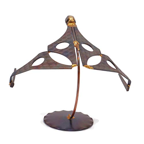 Bird of Prey (Star Trek Klingon Ship) Collectible Handmade Metal Art Figurine, Desk Accessories, Trophy, Boss Gift, Home Office Décor, Aircraft