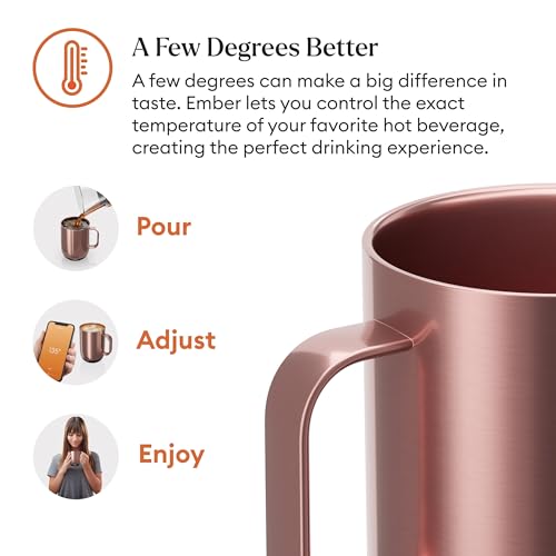 Ember Temperature Control Smart Mug 2, 14 Oz, App-Controlled Heated Coffee Mug with 80 Min Battery Life and Improved Design, Black