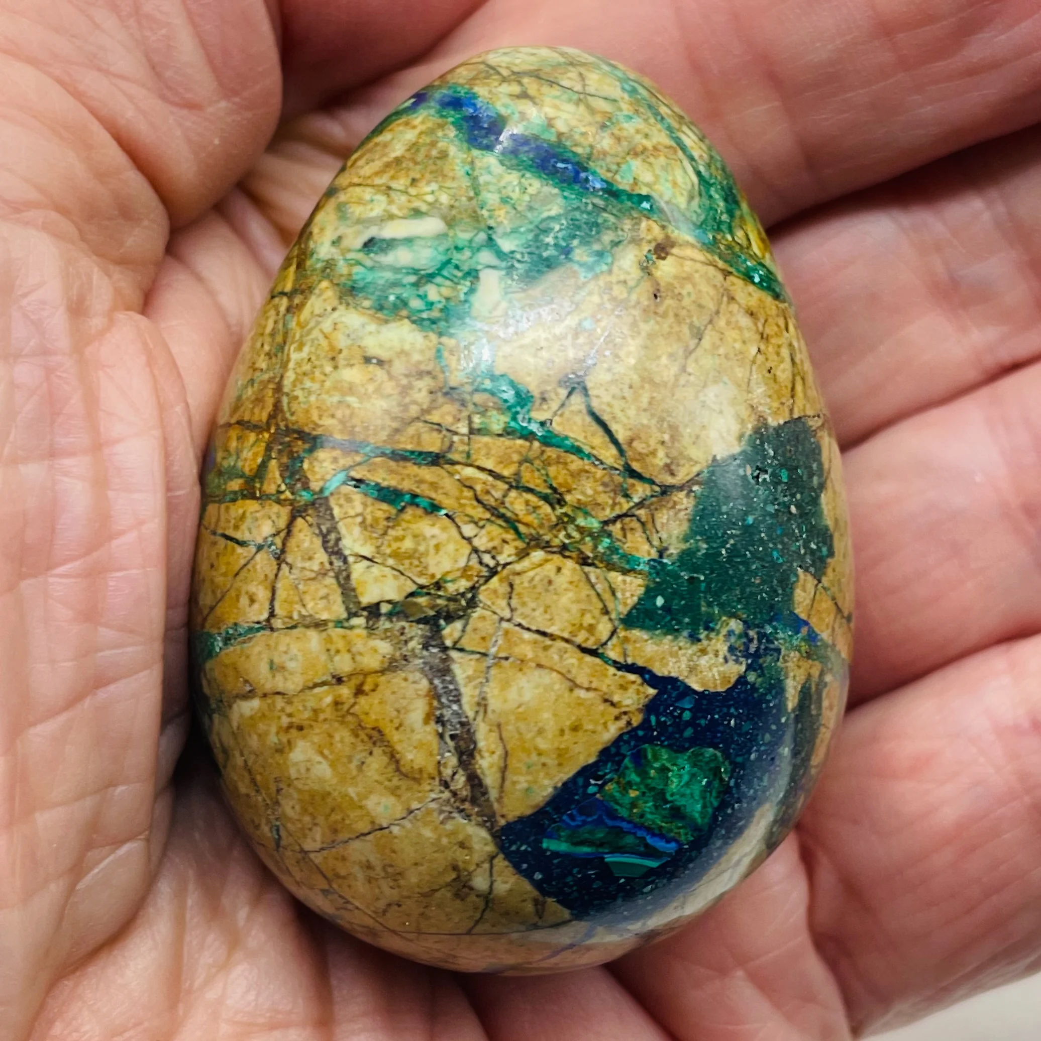 Azurite 163g Egg | 2 3/8x1 7/8