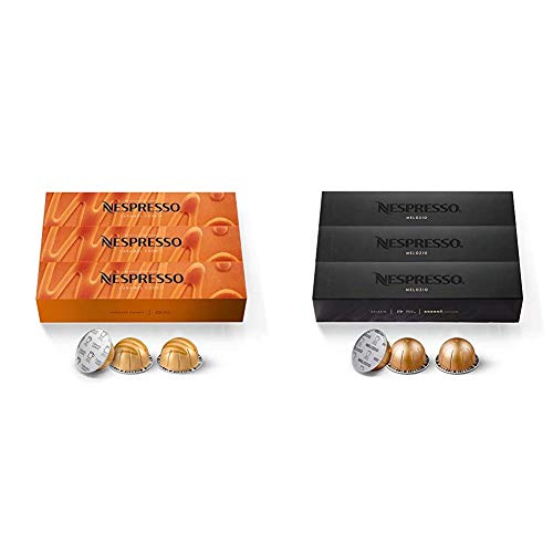 Nespresso Capsules VertuoLine Barista Flavored Pack (10 Count) + Melozio (10 Count)