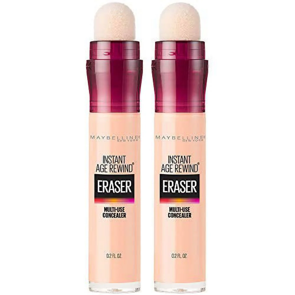 Maybelline Instant Age Rewind Eraser Dark Circles Treatment Multi-Use Concealer, Light Honey, 0.2 Fl Oz (Pack of 2) (Packaging May Vary)