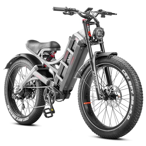 Romeo Pro/Romeo Ⅱ[2024 New]1200W/2500W Dual Motor 60Ah Adult Electric Bikes, 26*4/ 20*5 Fat Tire Electric Mountain Bike 34/37 Mph120+Miles Long Range Electric Bicycles, Four Piston Brake Ebike