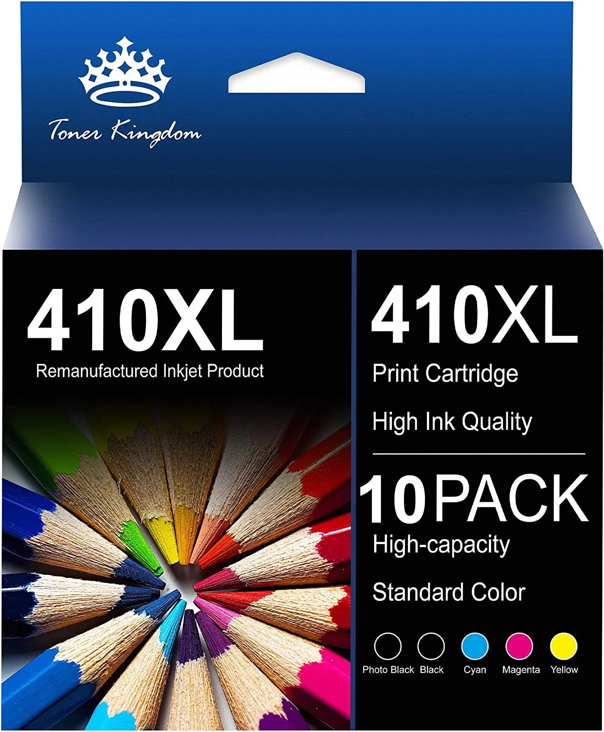 410XL T410 410 Ink Cartridges Replacement for Epson 410 Ink Cartridg Works with Epson Expression XP-7100 XP-830 XP-640 XP-635 XP-630 XP-530 Printer (10-Pack, Black, Cyan, Magenta, Yellow, Photo Black)