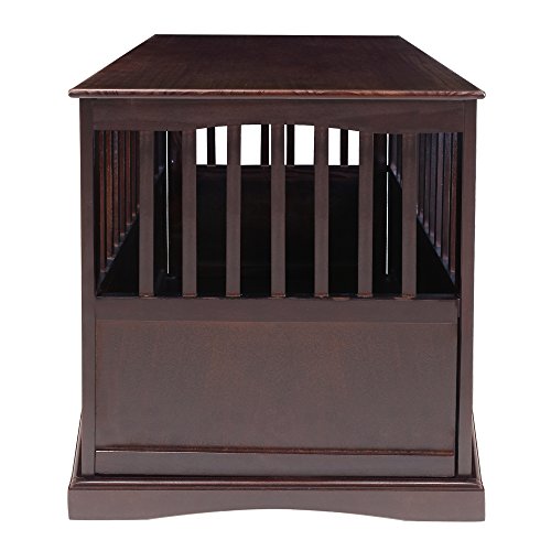Casual Home Wooden Medium Pet Crate, End Table, Espresso
