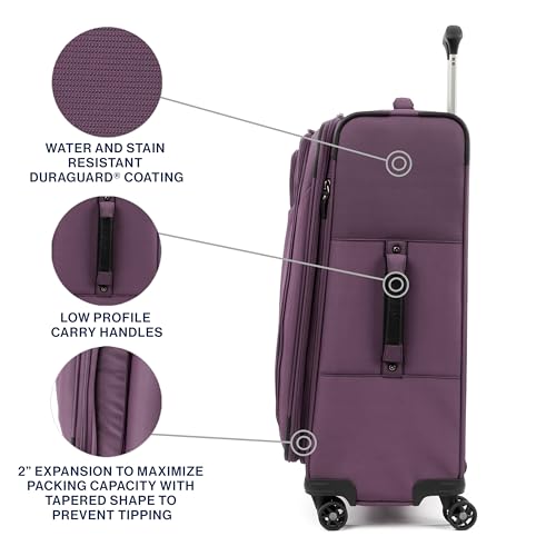 Travelpro Tourlite Softside 2-Piece Set, Expandable Luggage with 4 Spinner Wheels, Lightweight Suitcase, 21