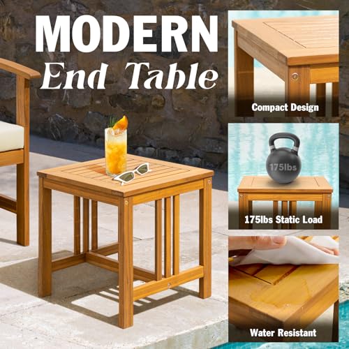 IDZO Heavy Duty 500lbs Weight Capacity Wicker Bistro Table and Chairs Set of 2 with Olefin Fabric Soft Cushions