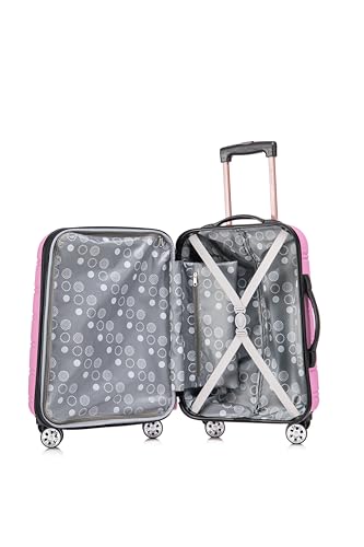 Rockland Melbourne Hardside Expandable Luggage with Spinner Wheels, 2TONENAVY, 2 Piece (20/28)