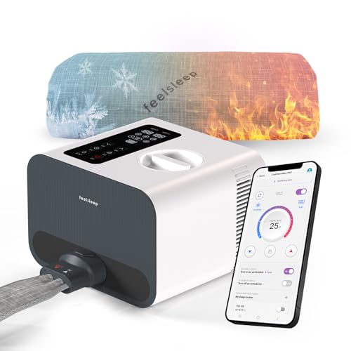 HuBDIC Feelsleep Electric Water Cooling and Heating Mattress Topper, Smart App Controlled Bed Temperature System, Cool Sleep Pad for Hot Sleepers & Night Sweats, Queen Size 57