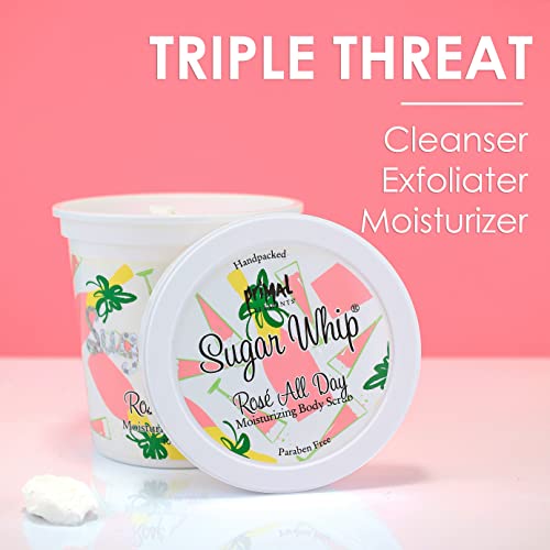 Primal Elements Sugar Scrub, Exfoliating Sugar Whip, Face and Body Cleanser, Moisturizer, Gingerbread, 10 oz Package