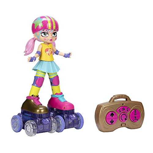 JAKKS Pacific Rock N Rollerskate Doll Rainbow Riley Light Up Remote Control Rollerskating Doll - Plays Music and Skates!, 10