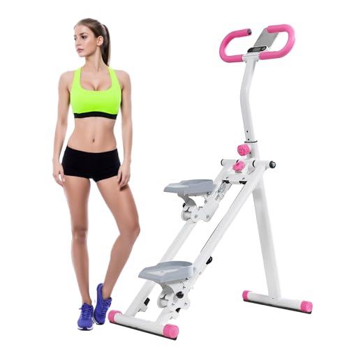 Stair Stepper for Home Gym Folding Vertical Climber Cardio Exercise Machine for Full Body Workout Machine, Adjustable Handlebar & Pedals, 300LBS Load