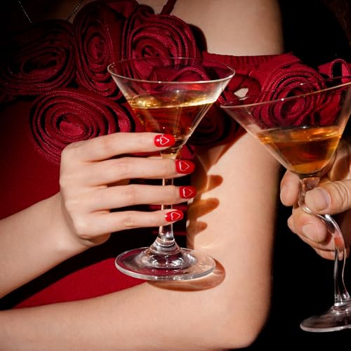 DANNI & TONI Semi Cured Gel Nail Strips Christmas Santa Claus Snowflakes Cat Eye Gel Nail Wraps 28 Stickers | Mistletoe Meow