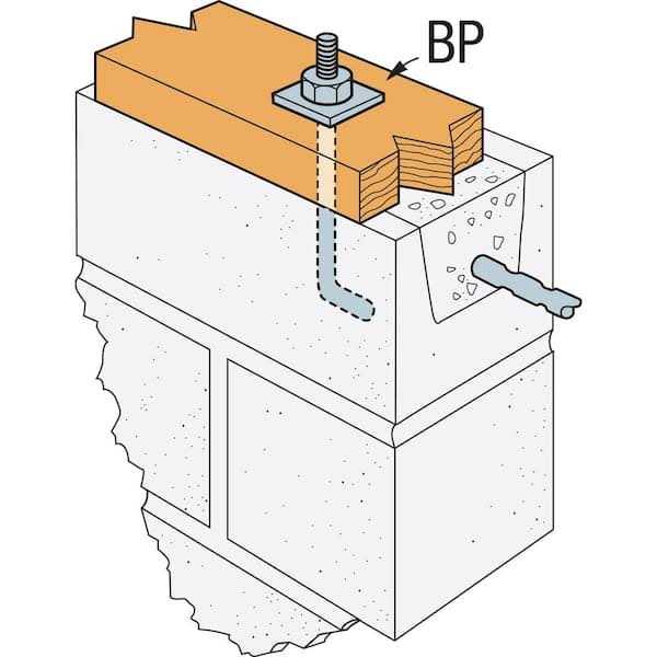 Simpson Strong-Tie BP 3 in. x 3 in. Bearing Plate with 1/2 in. Bolt Dia	Simpson Strong-Tie BP 3 in. x 3 in. Bearing Plate with 1/2 in. Bolt Dia