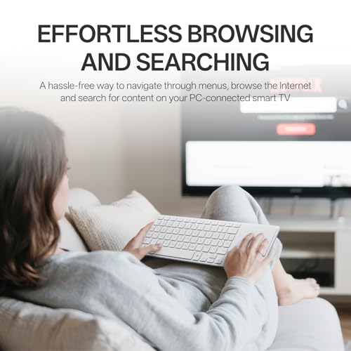 Rapoo E900T Portable Wireless Keyboard with Touchpad, Multi-Device HTPC Keyboard for PC-Connected TV/Tablet/Steam Deck/Gaming Console/Raspberry Pi/Mini PC - Support Touch Gestures for Windows & Mac