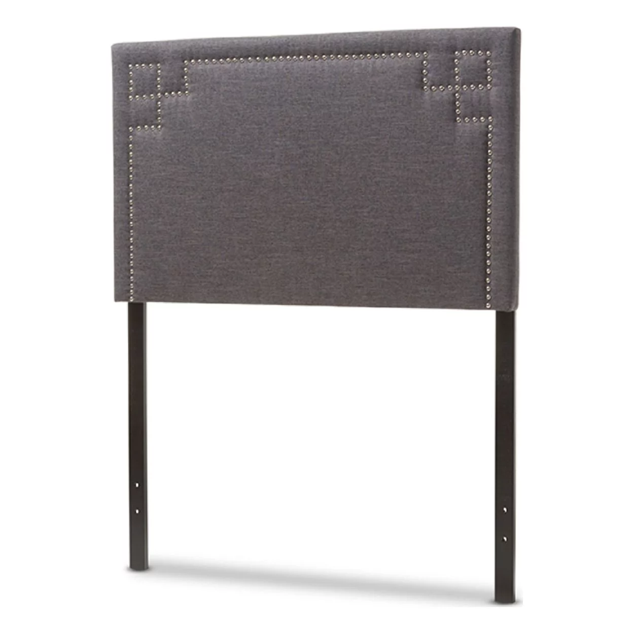 Baxton Studio Geneva Modern and Contemporary Dark Grey Fabric Upholstered Twin Size Headboard,Wholesale Interiors