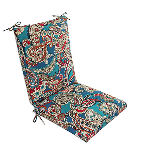 Set of 4 Outdoor Dining Chair Cushions, Comfort Patio Seating Cushions, 44 x21x4.5 inch, Single Welt and Zipper, Verdant Leaf Canopy