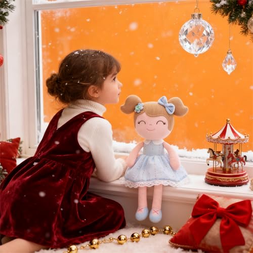 Gloveleya Baby Girl Gift First Baby Doll Plush Doll Print Sunflowers