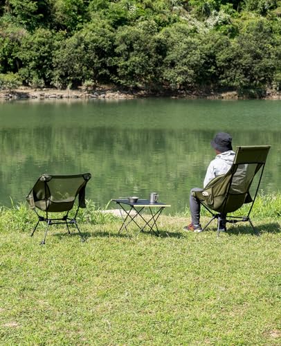 iClimb Ultralight Compact Camping Folding Beach Chair with Anti-Sinking Large Feet