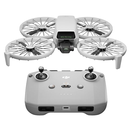 DJI Flip Fly More Combo With RC 2 Screen Remote Controller, Drone With 4K UHD Camera for Adults, Palm Takeoff, Auto Return, Intelligent Flight, 3 Batteries for 93-Min Flight Time, Gray