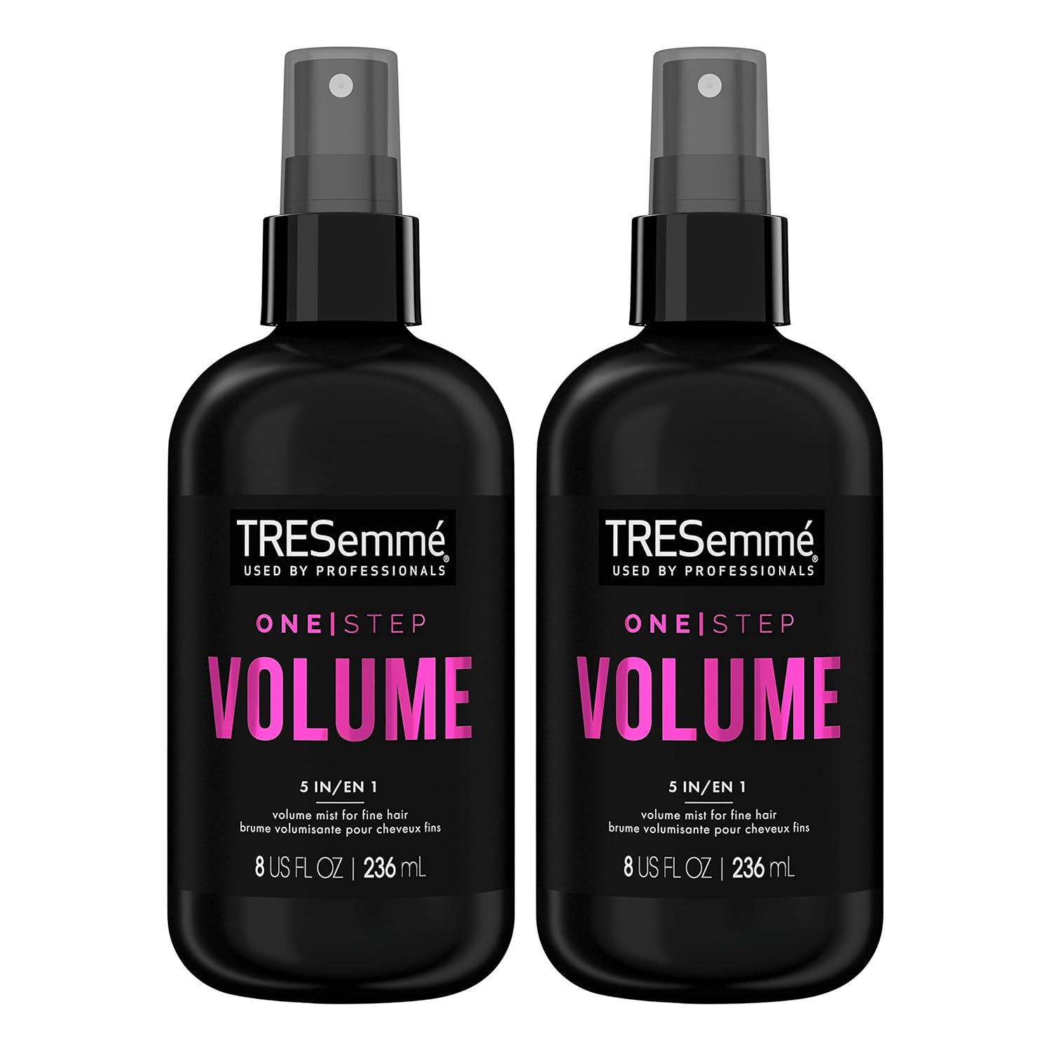 TRESemmé One Step 5-in-1 Volumizing Hair Styling Mist 2 Count For Fine Hair Hair Care Product for Soft, Weightless Volume 8 oz