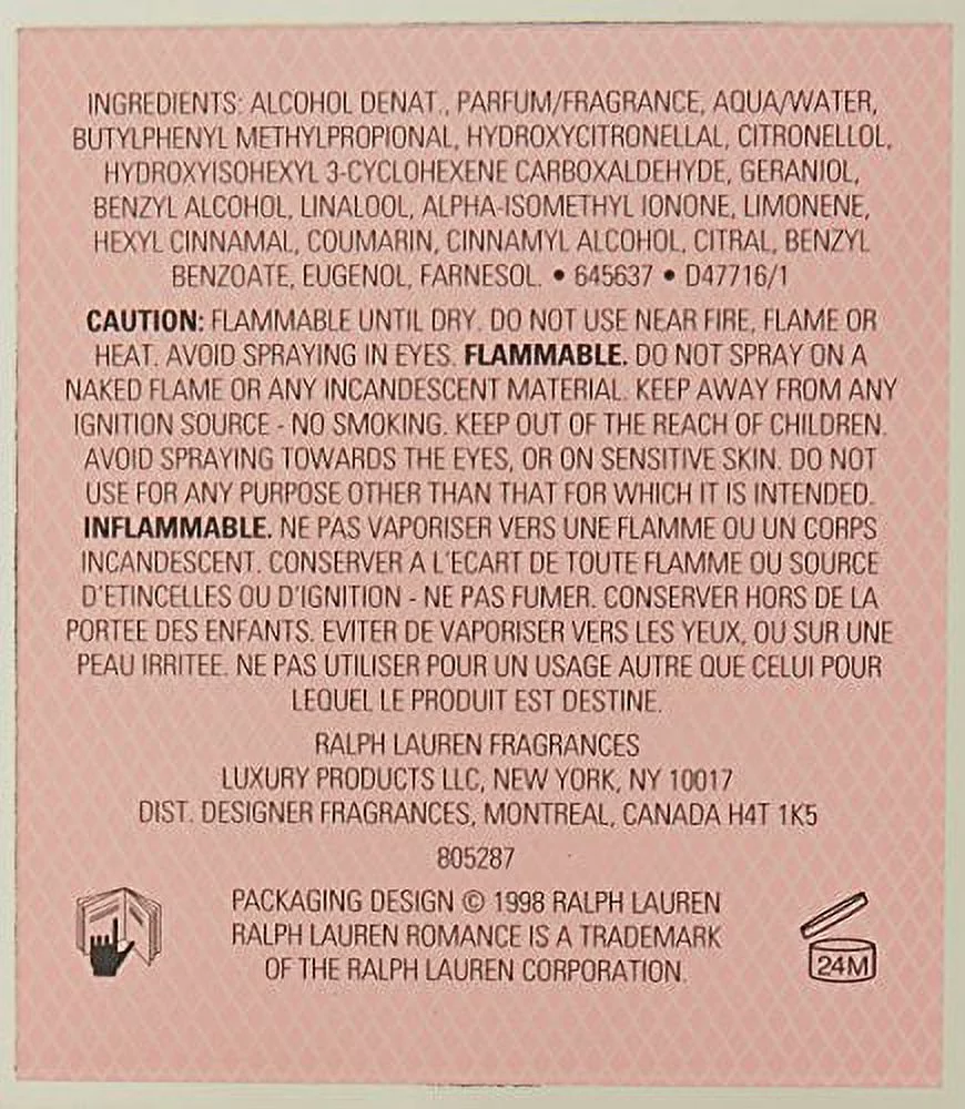 Ralph Lauren Romance For Women Eau de Parfum Spray, 1.7 Fluid Ounce