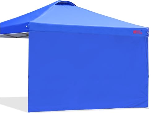 MASTERCANOPY Durable Pop-up Canopy Tent with 1 Sidewall (10'x10',White)