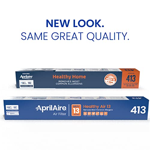 AprilAire 413 Replacement Filter for AprilAire Whole House Air Purifiers - MERV 13, Healthy Home Allergy, 16x25x4 Air Filter (Pack of 1)