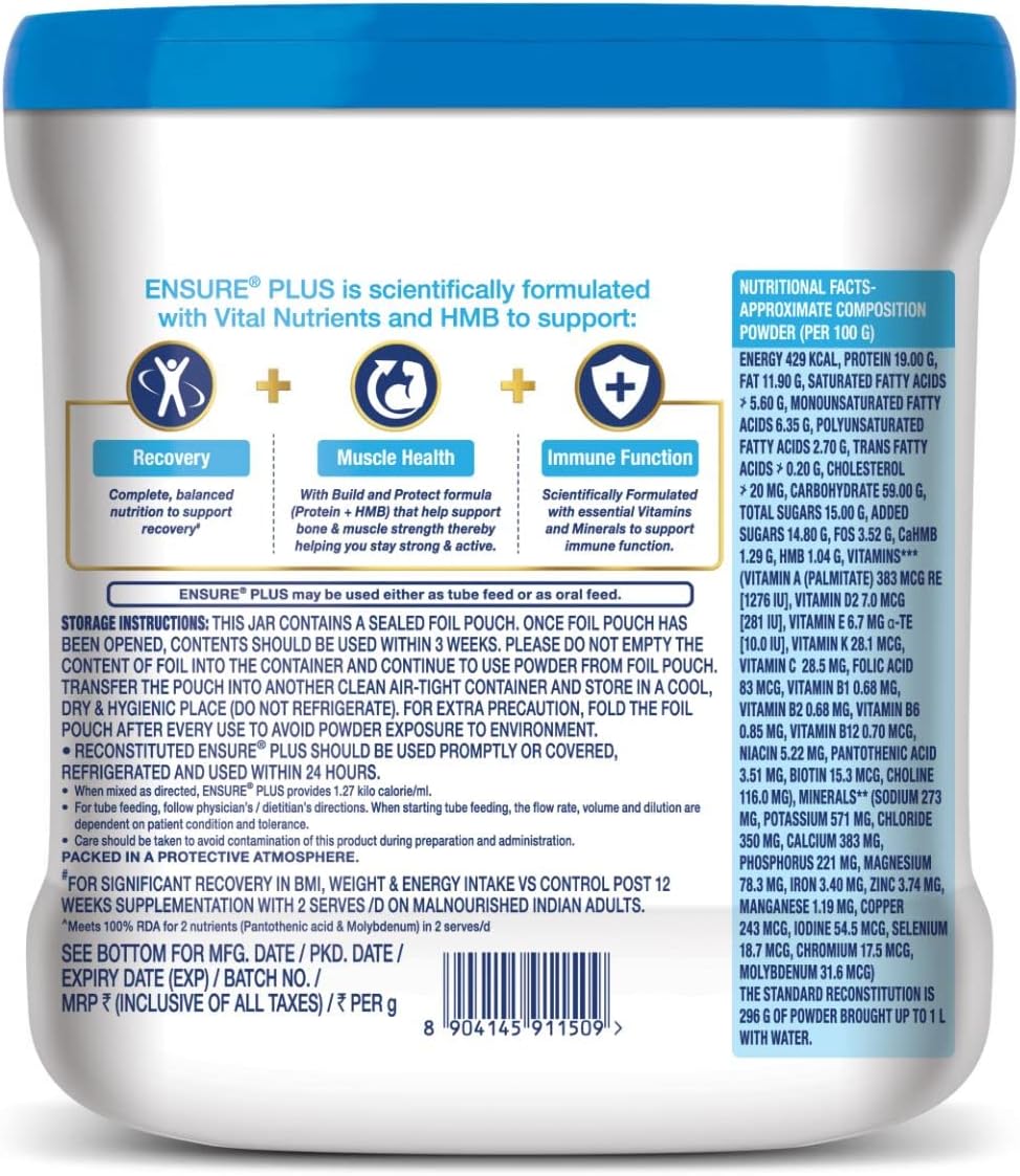 Ensure Plus Powder - 400g (Vanilla), Lecithin